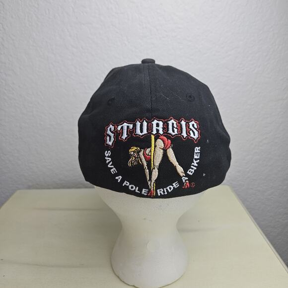 Men's Sturgis Baseball Cap 2011 Black Hills Rally Save A Pole Ride A Bike - Picture 3 of 10